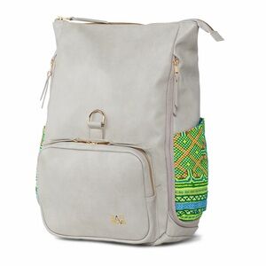 🍼✈️ Ravi Nova Grey Voyager Diaper Backpack Green Neon 1406F ✈️🍼